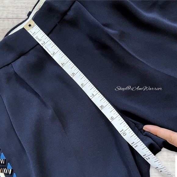 J.Crew Collection NWT navy embellished tuxedo striped pants *shop@iamwarrior - Picture 7 of 11